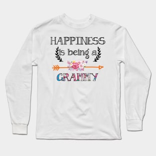 Happiness is being Grammy floral gift Long Sleeve T-Shirt